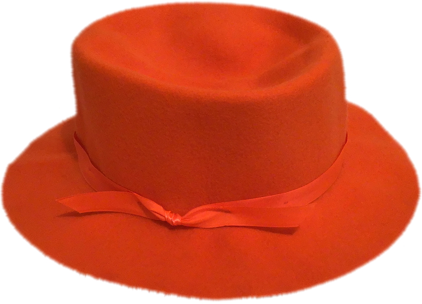 Blaze Orange Crusher Hat Orange Wool Felt Hat